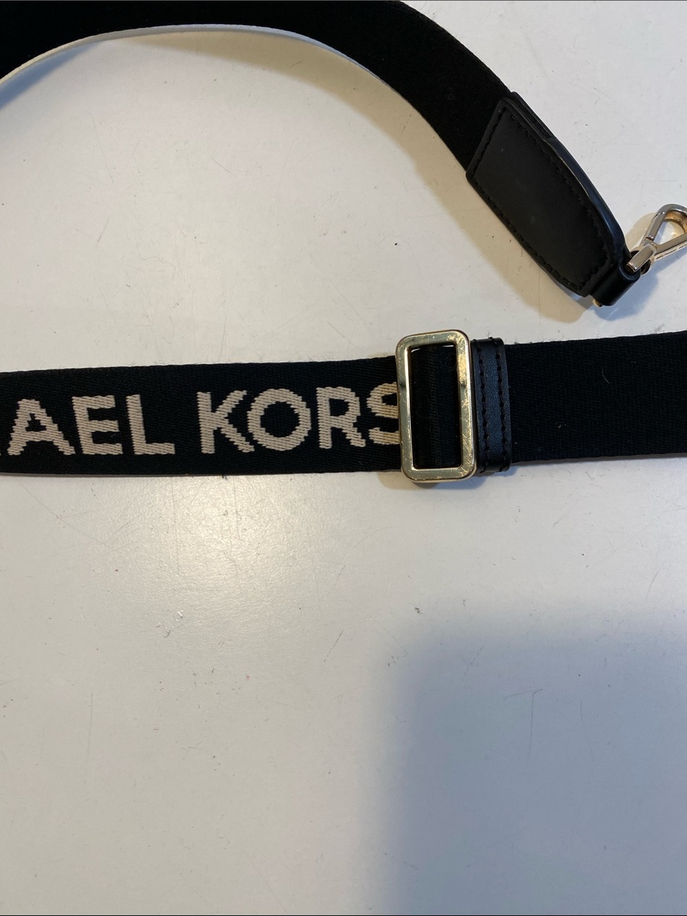 MICHAEL KORS Black Logo Webbing Bag Strap - Picture 4 of 8